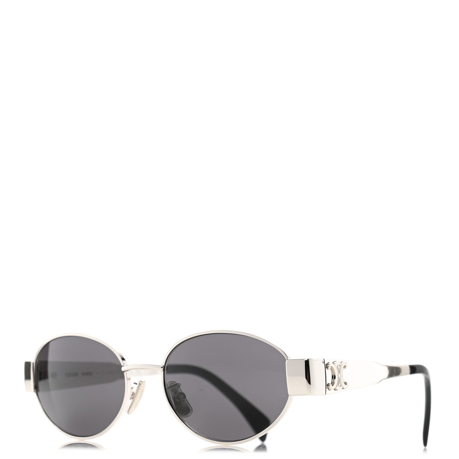 Celine Metal Triomphe 01 Sunglasses CL40235U Silver Black 1 of 6
