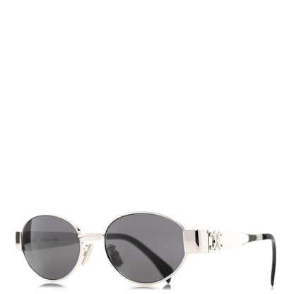 Celine Metal Triomphe 01 Sunglasses CL40235U Silver Black 1 of 6