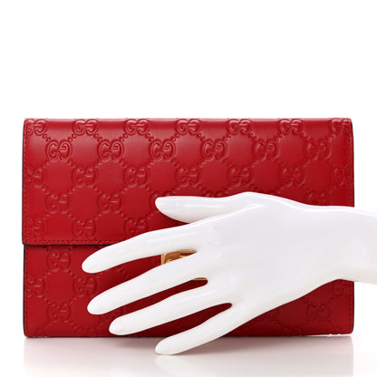 Gucci Guccissima Padlock Clutch Hibiscus Red 2 of 10