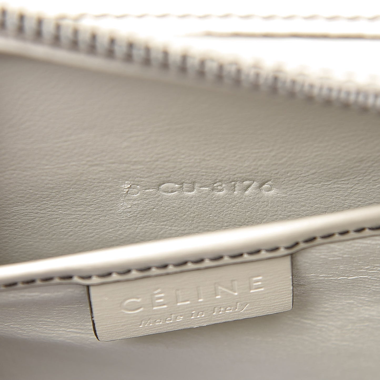 Satin Calfskin Nano Debossed Luggage White