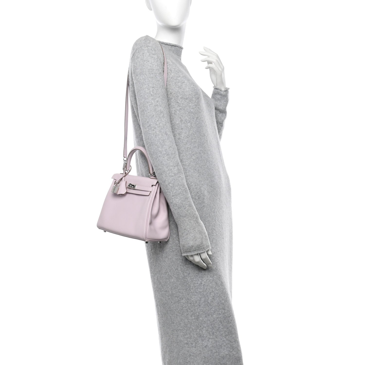 Hermes Swift Kelly Retourne 25 Mauve Pale 3 of 11