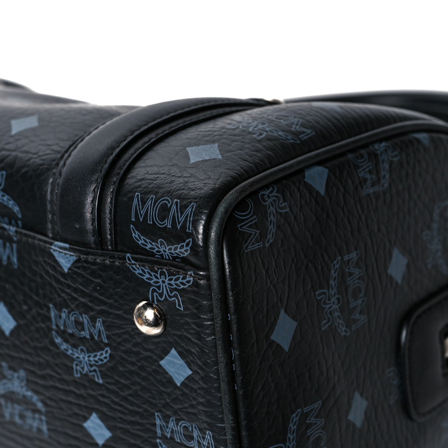 MCM Visetos Boston Bag Black 11 of 13