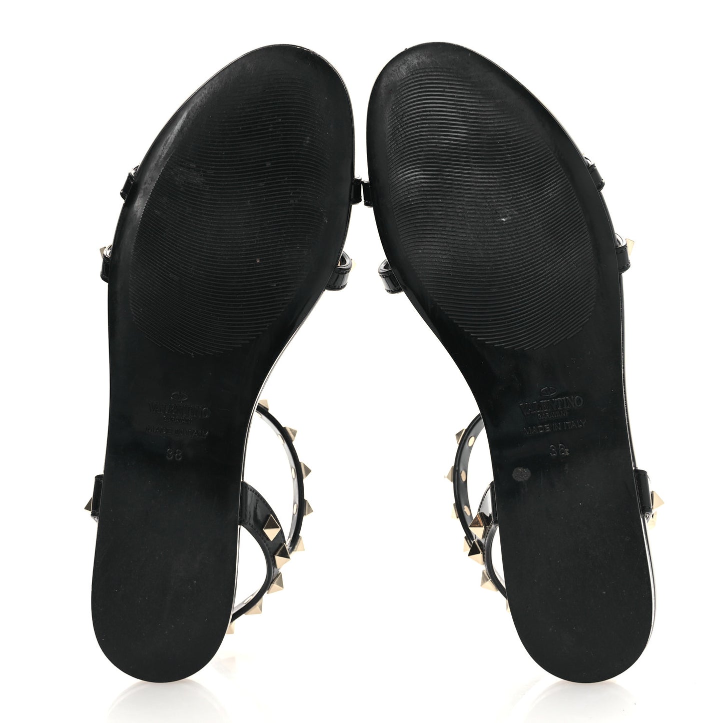 PVC Jelly Rockstud Caged Sandals 38 Black