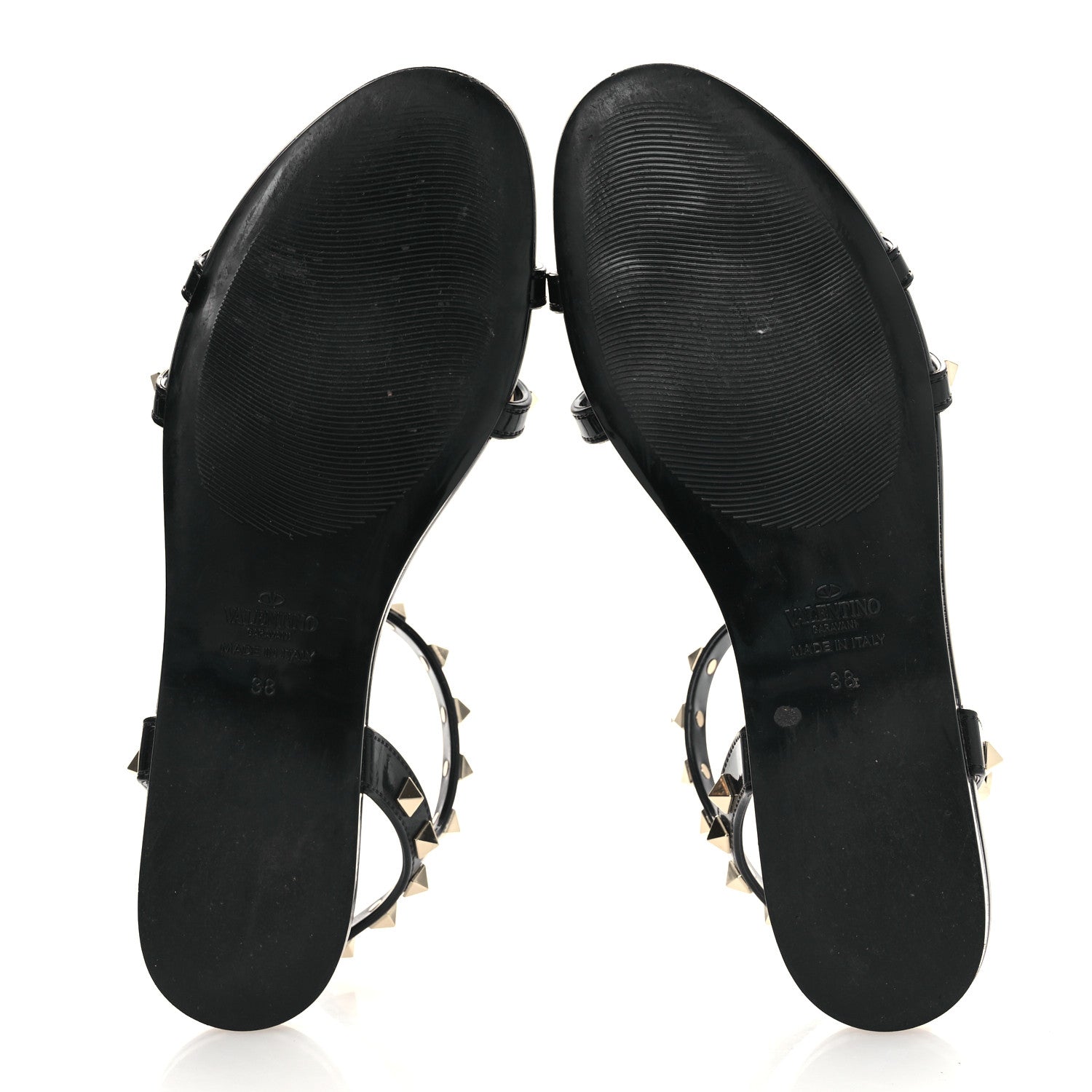Valentino Garavani PVC Jelly Rockstud Caged Sandals 38 Black 7 of 10
