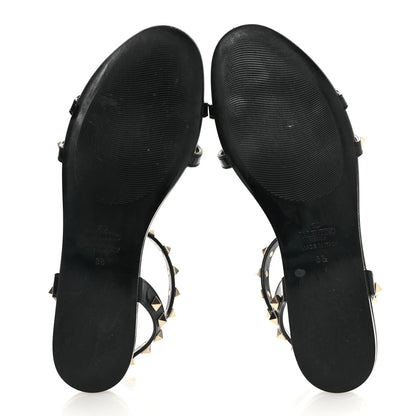 Valentino Garavani PVC Jelly Rockstud Caged Sandals 38 Black 7 of 10