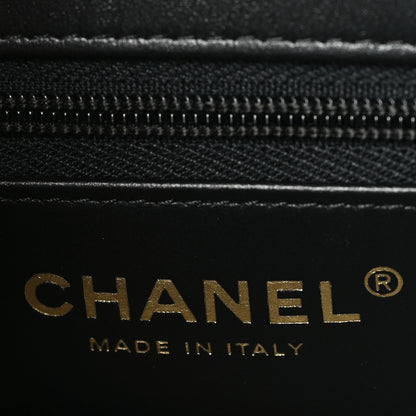 Chanel Shiny Aged Calfskin Quilted Nano Kelly Shopper Black 6 of 11