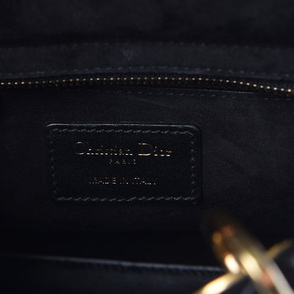 Christian Dior Calfskin Cannage Studded Medium Supple Lady Dior Black 6 of 10