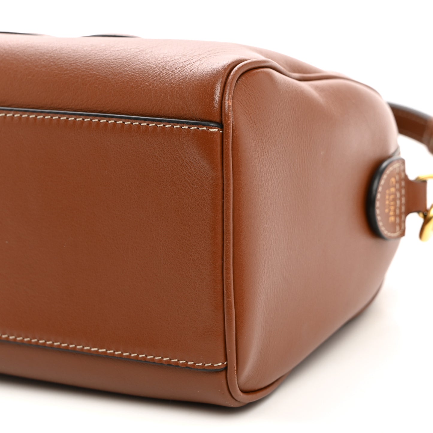 Smooth Calfskin Triomphe Small Boston Bag Tan