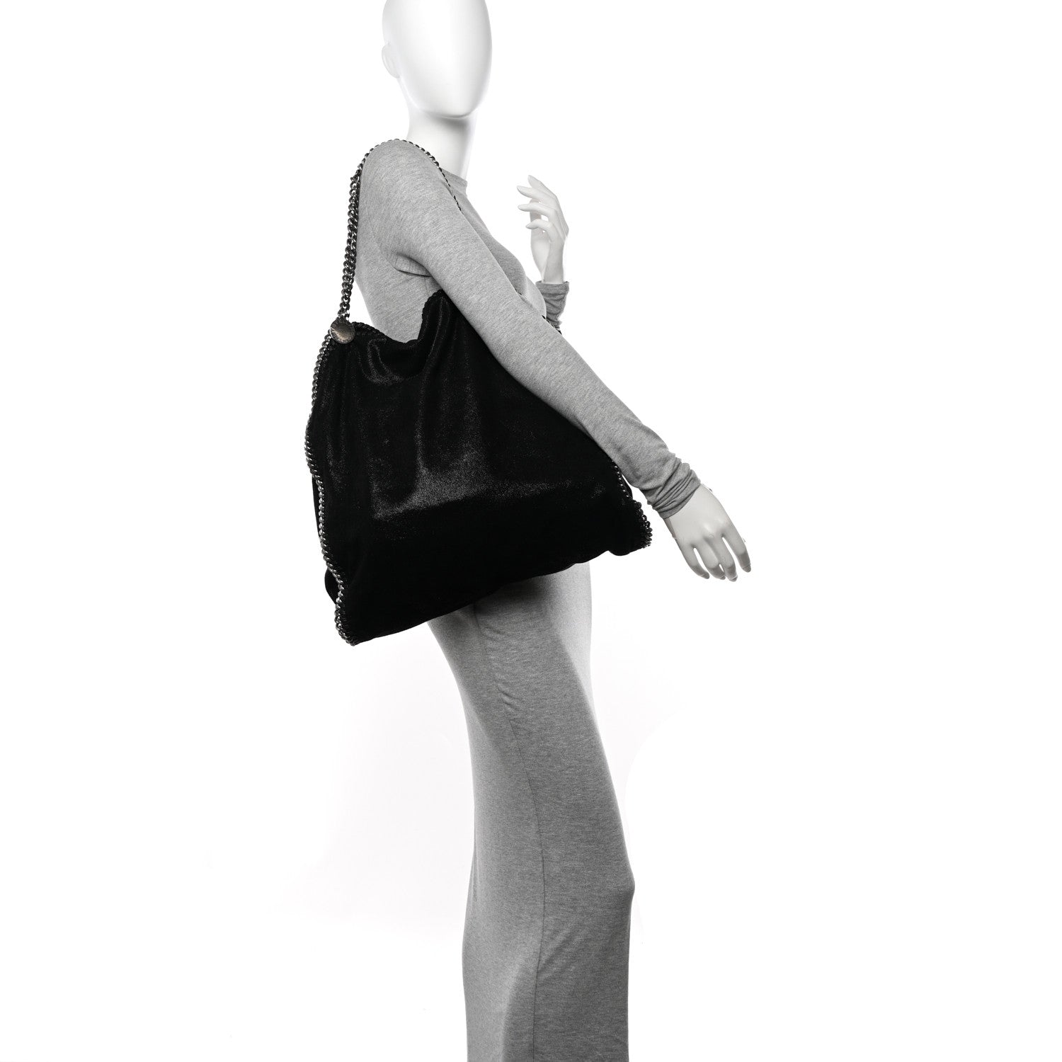 Stella McCartney Shaggy Deer Big Falabella Tote Black 2 of 11