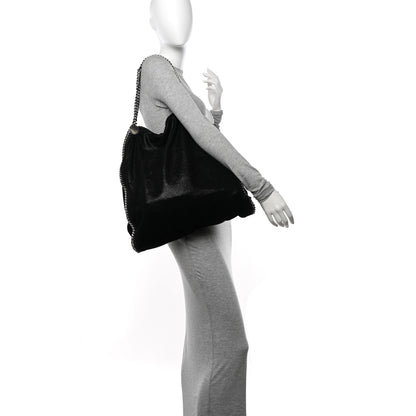Stella McCartney Shaggy Deer Big Falabella Tote Black 2 of 11