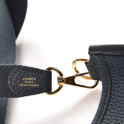 Hermes Taurillon Clemence Evelyne TPM Vert Cypres 8 of 9