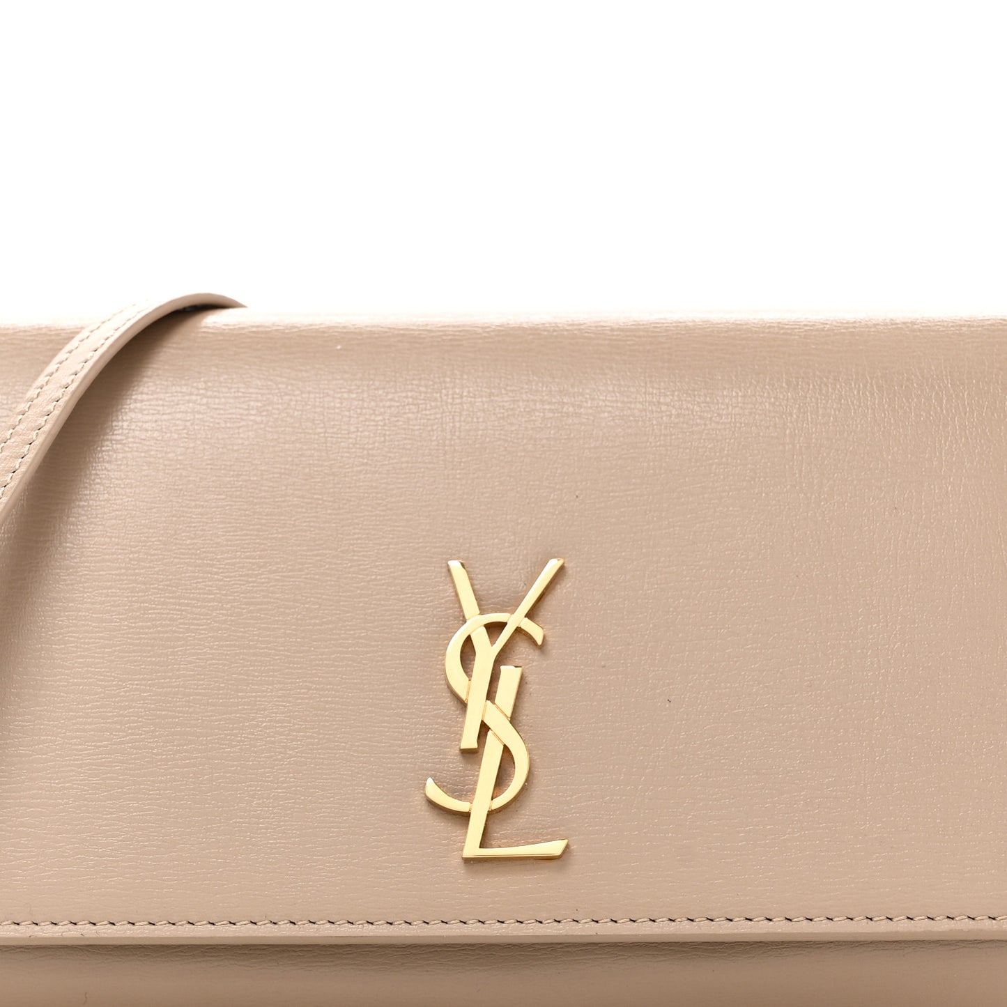 Smooth Calfskin Monogram Phone Holder Crossbody Dark Beige