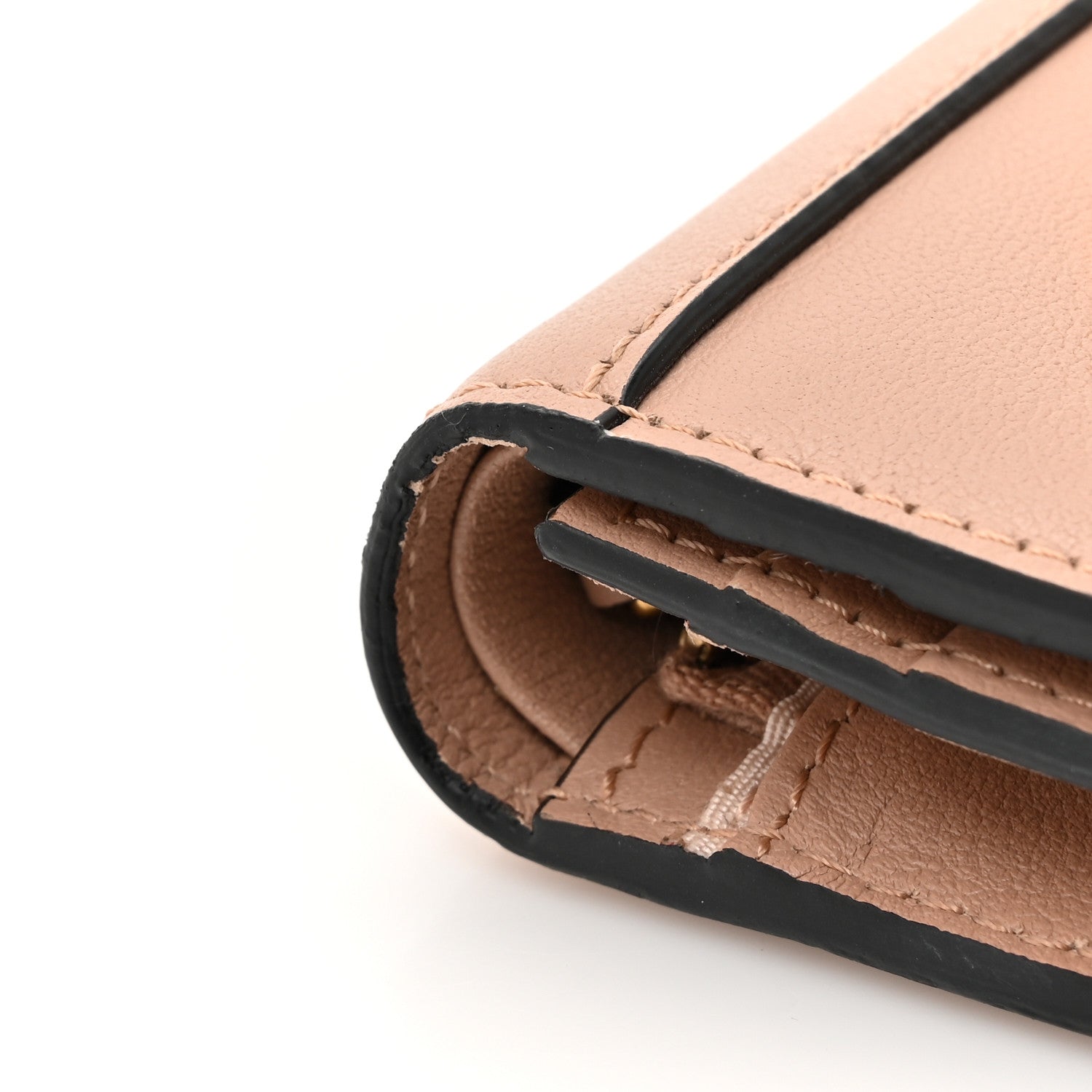 Valentino Garavani Calfskin Vlogo French Flap Wallet Rose Cannelle 12 of 13