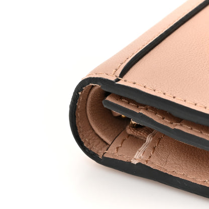 Valentino Garavani Calfskin Vlogo French Flap Wallet Rose Cannelle 12 of 13