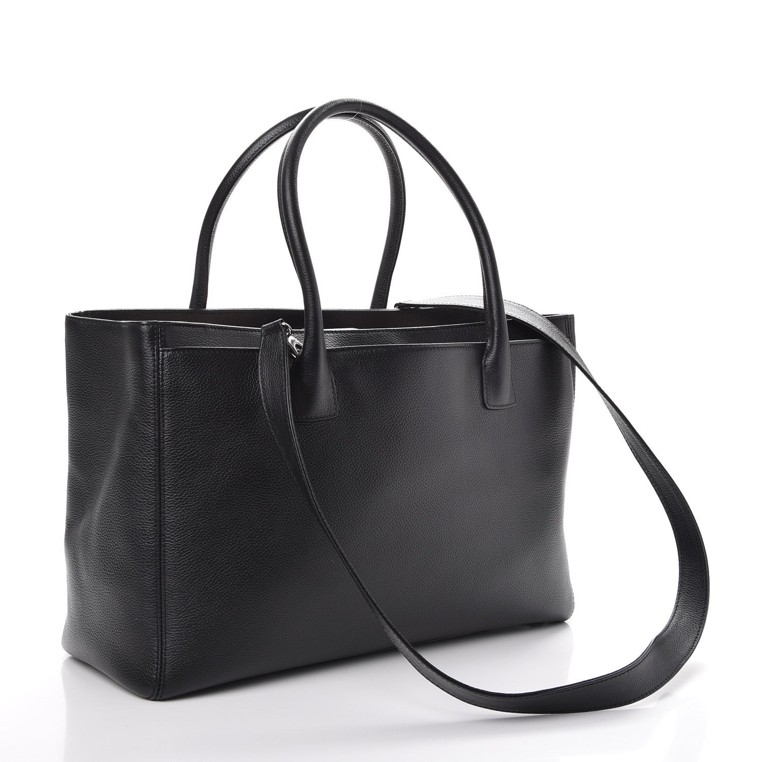 Chanel Calfskin Cerf Executive Shopper Tote Black 3 of 6