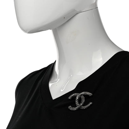 Chanel Ruthenium Twisted CC Brooch 2 of 5