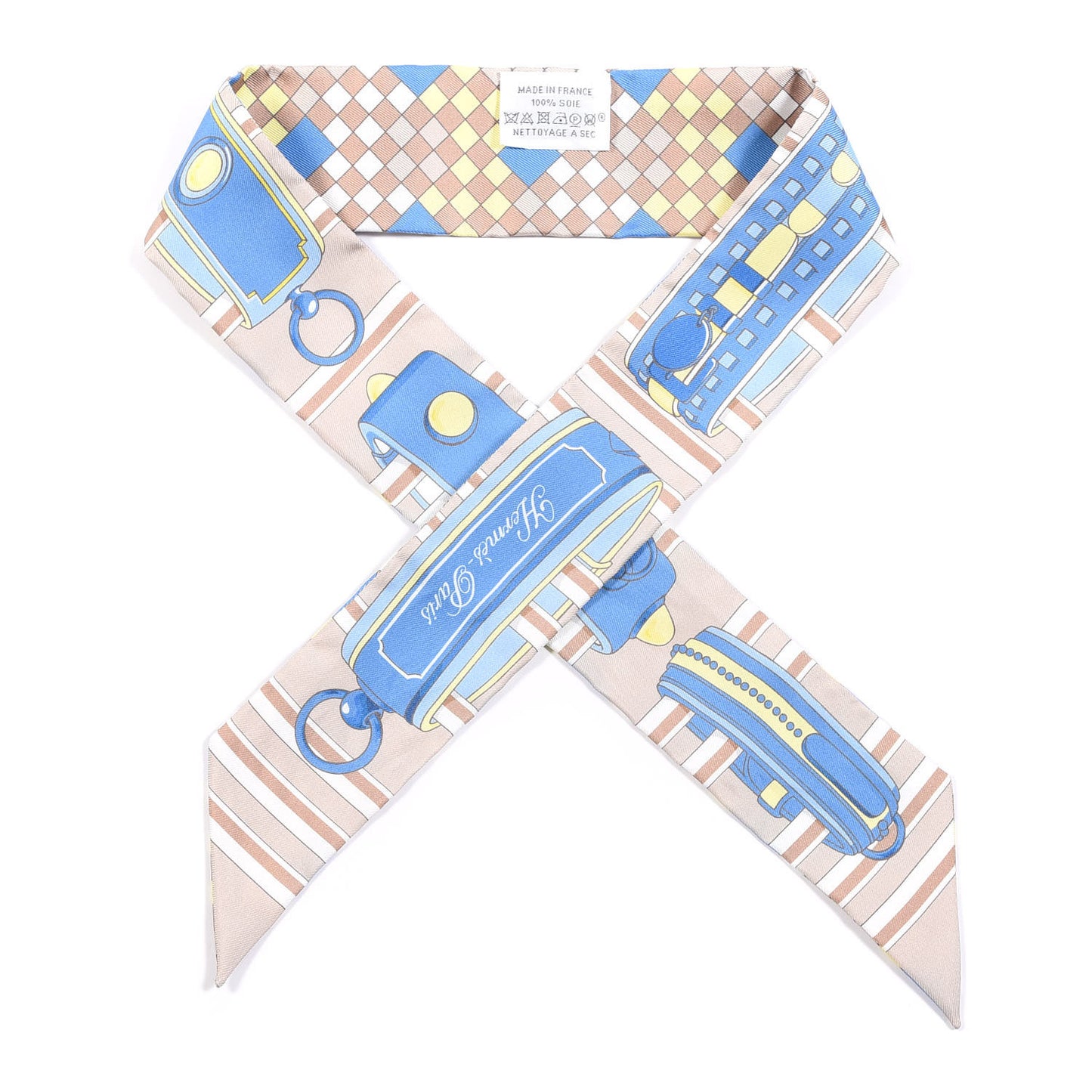 Silk Colliers De Chiens Remix Twilly Mastic Bleu Jaune