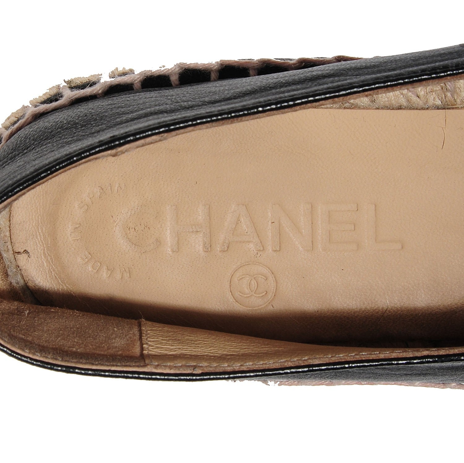 Chanel Lambskin CC Espadrilles 38 Black 7 of 7