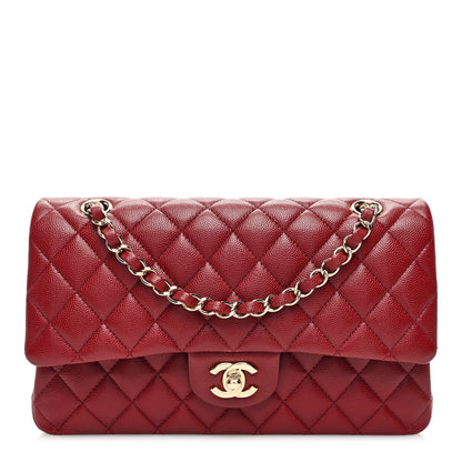 Chanel Caviar Quilted Medium Double Flap Burgundy 1 of 10