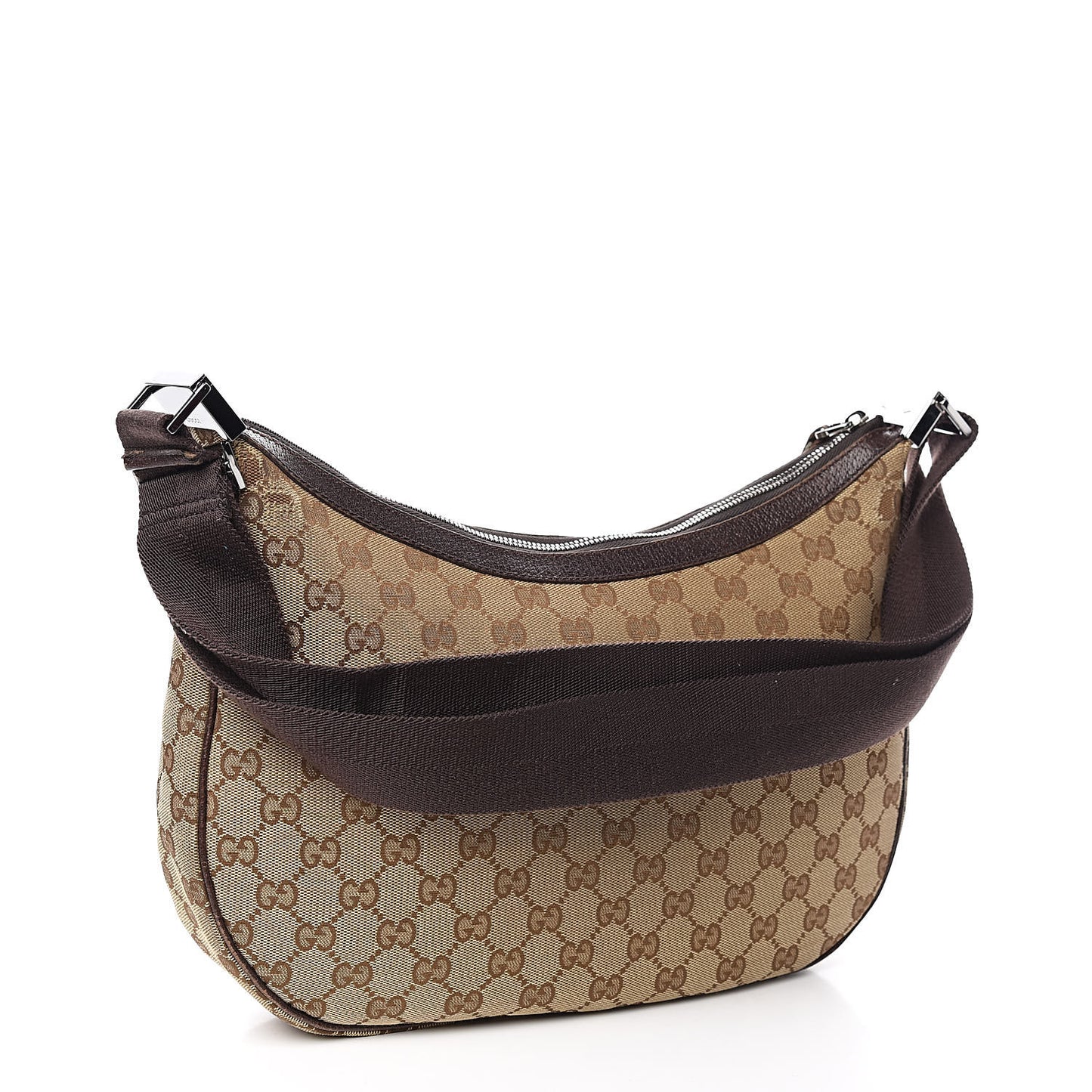 Monogram Medium Half Moon Hobo Dark Brown