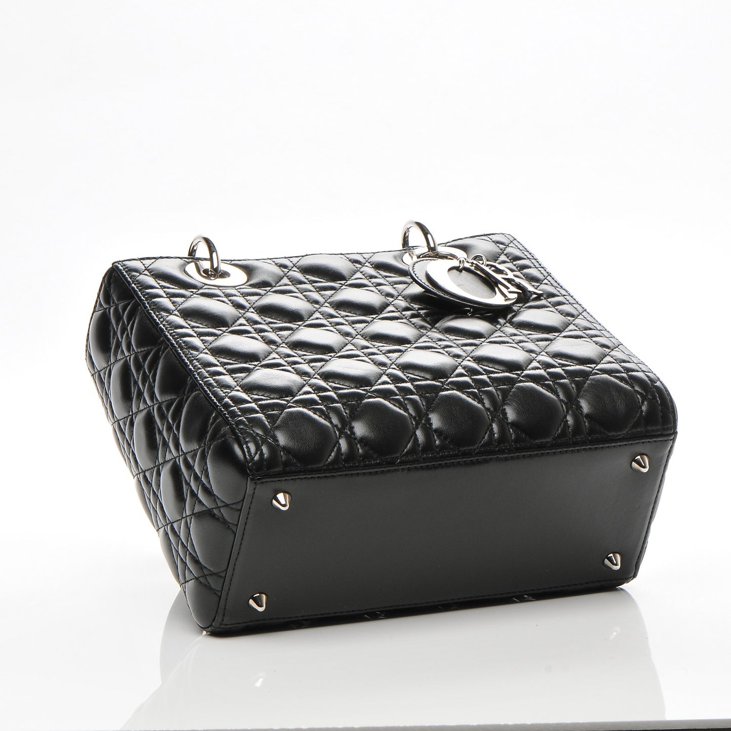 Lambskin Cannage Medium Lady Dior Black