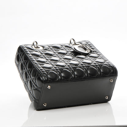 Christian Dior Lambskin Cannage Medium Lady Dior Black 4 of 8