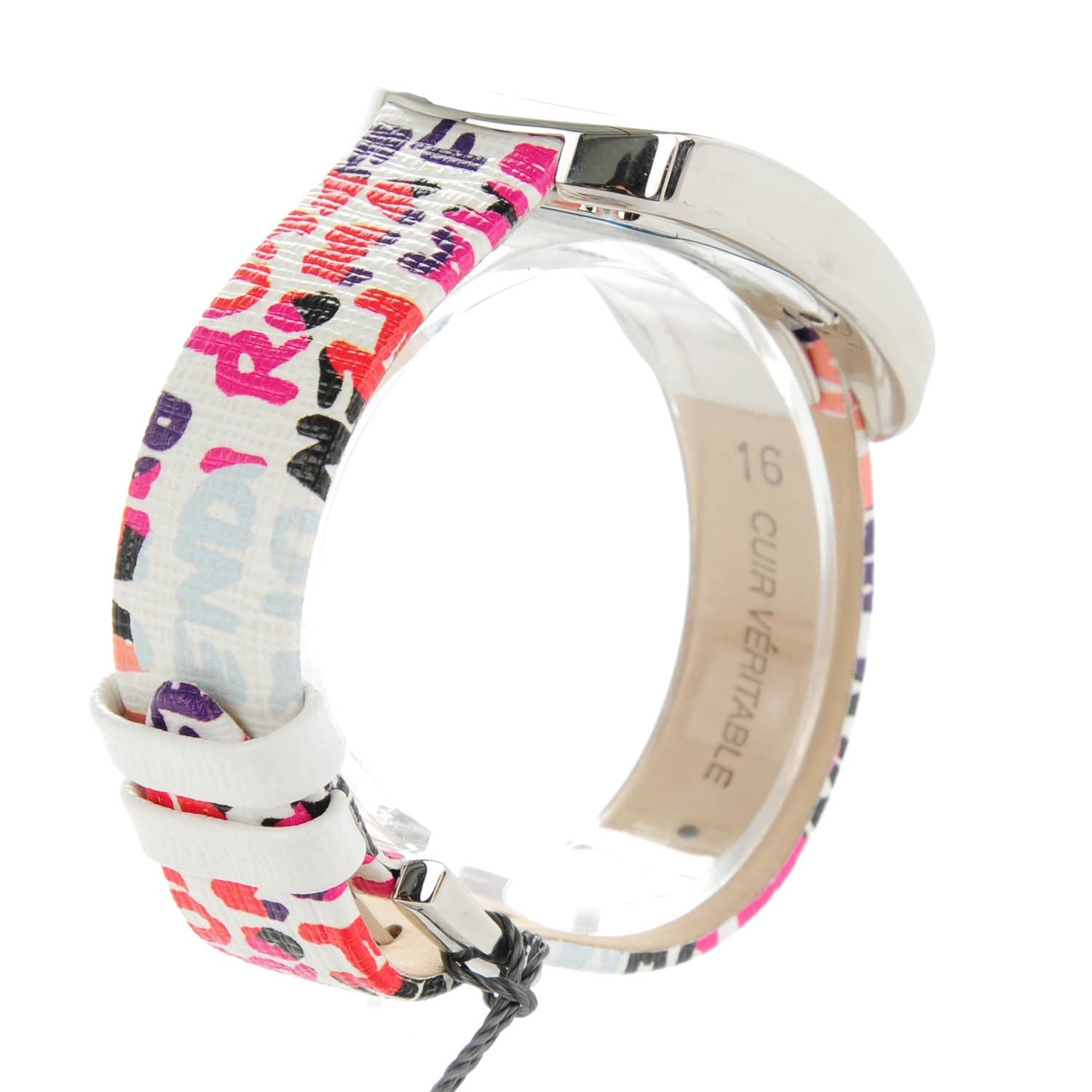 Fendi Stainless Steel Calfskin Diamond 29mm Chameleon Graffiti Quartz Watch 4 of 10
