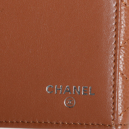 Chanel Caviar Quilted Long Flap Wallet Light Brown 7 of 9