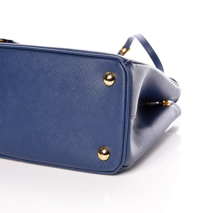 Prada Saffiano Lux Small Galleria Double Zip Tote Bluette 10 of 14