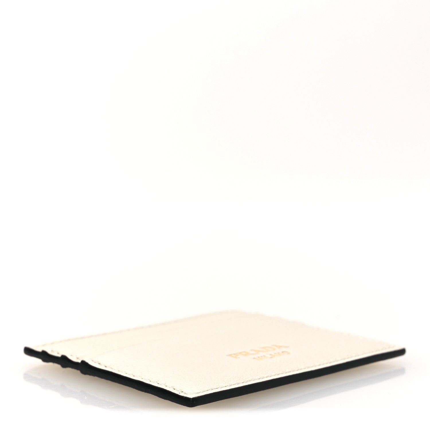Prada Soft Grain Card Holder White 4 of 8