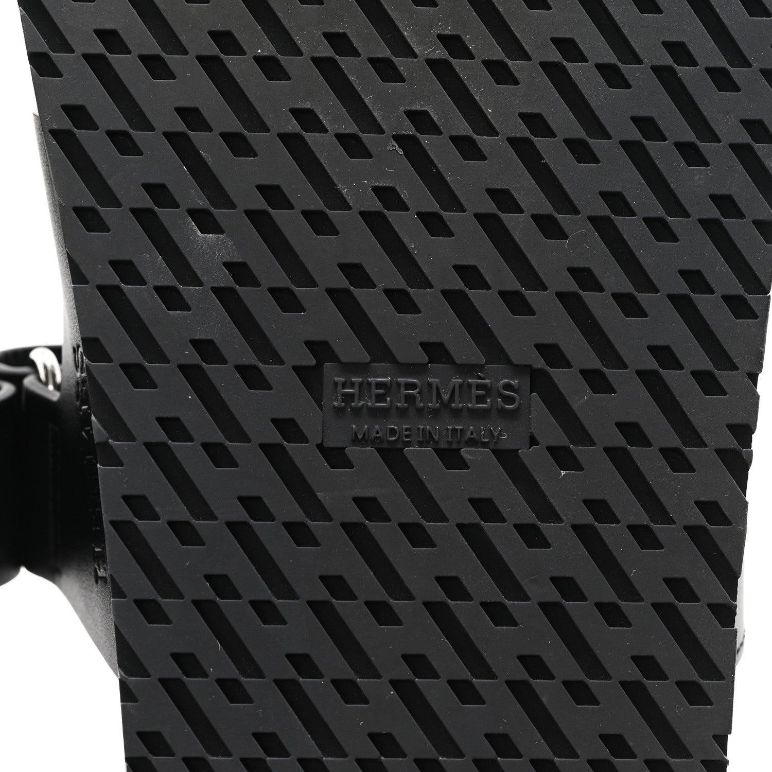 Hermes Calfskin Womens Chypre Sandals 37 Black 7 of 10