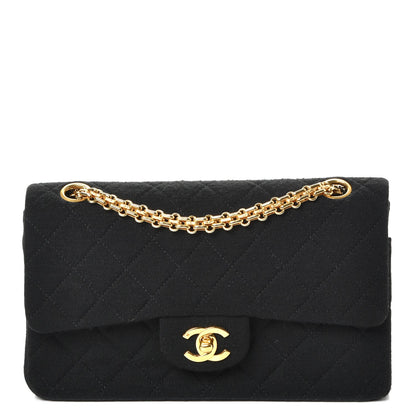 Chanel Jersey Quilted Small Double Flap Black 1 of 10