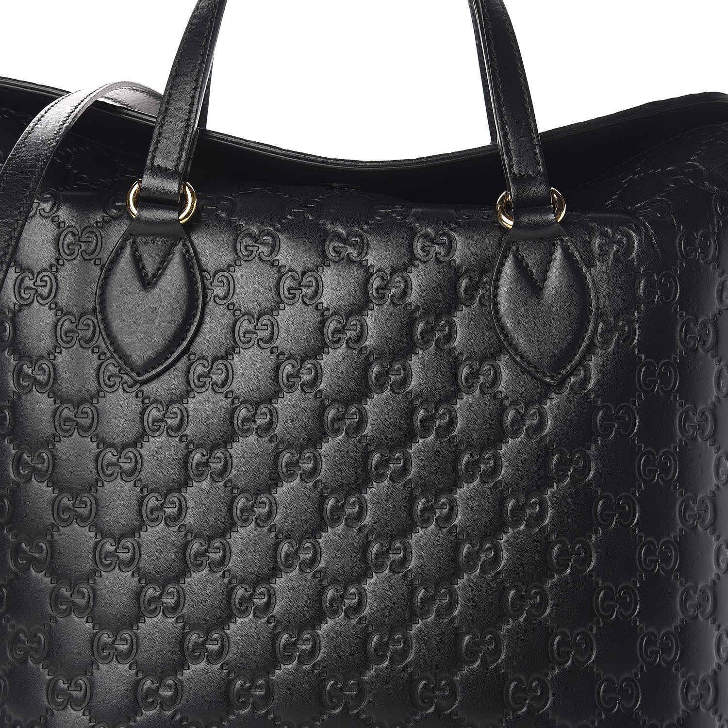 Gucci Guccissima Linea A Foldover Tote Black 11 of 17
