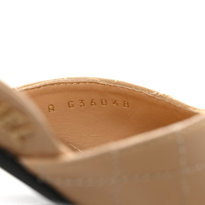 Chanel Lambskin Grosgrain Cap Toe CC Ankle Strap Sandals 36 Beige Black 8 of 10