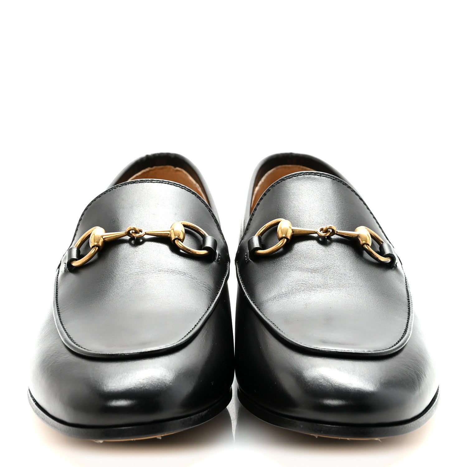 Gucci Betis Glamour Calfskin Womens Jordaan Loafers 37 Black 3 of 10