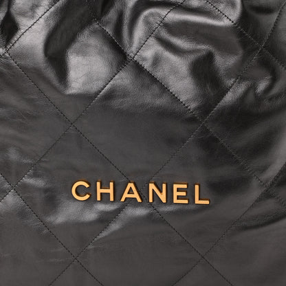 Chanel Metallic Calfskin Quilted Small Chanel 22 Ruthenium 9 of 12