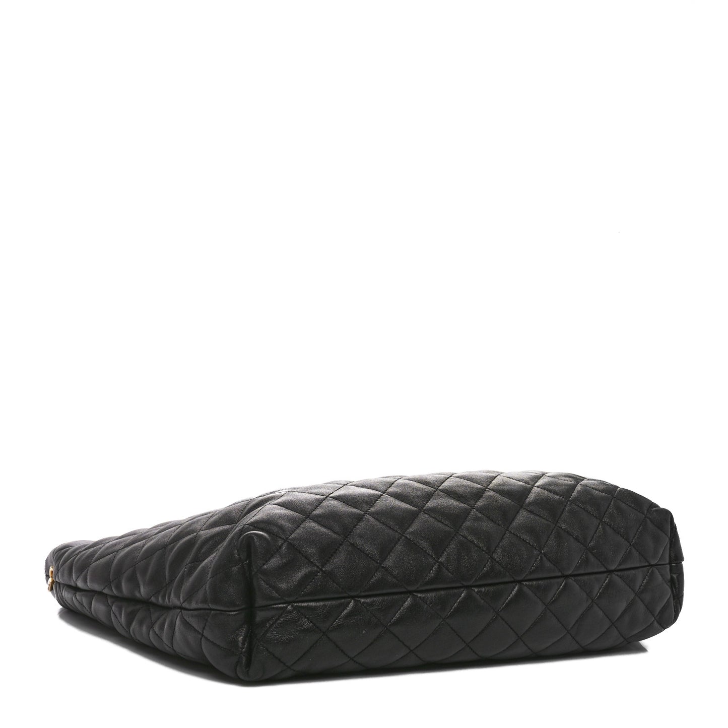Lambskin Quilted Maxi Icare Shopping Tote Black