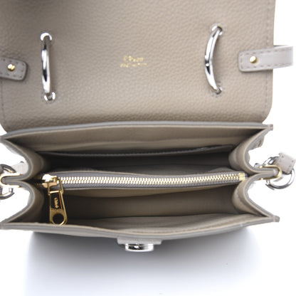 Chloe Shiny Grained Calfskin Small Aby Day Shoulder Bag Motty Grey 6 of 10