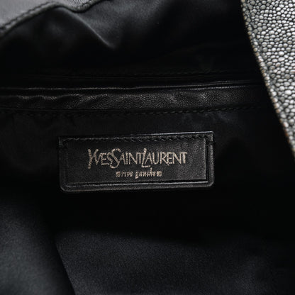 Saint Laurent Stingray Embossed Large Roady Silver 6 of 8