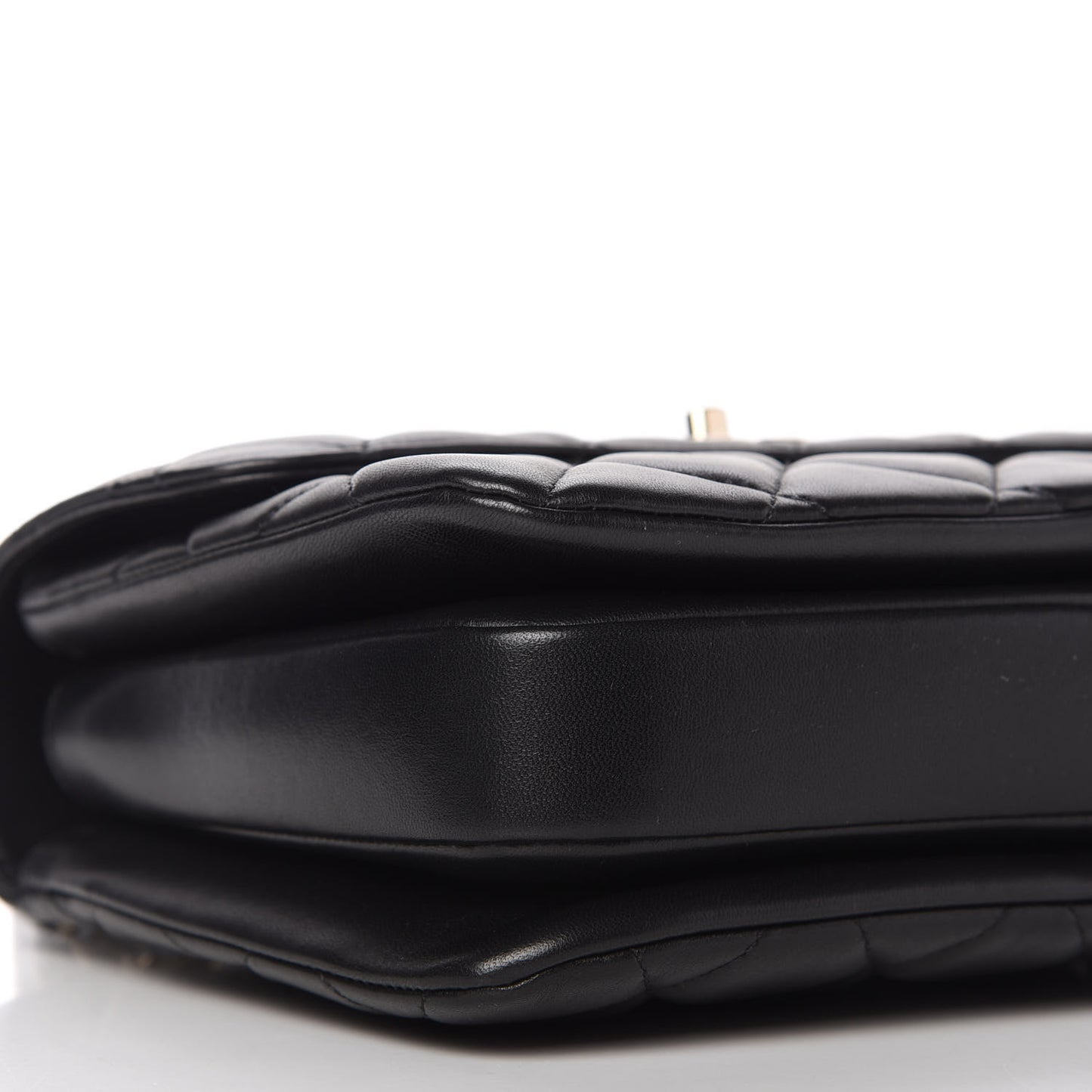 Lambskin Quilted Small Trendy CC Dual Handle Flap Bag Black