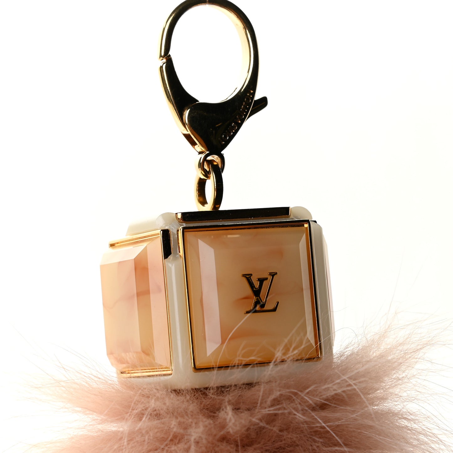 Fox Fur Foxy Key Holder Bag Charm Blush