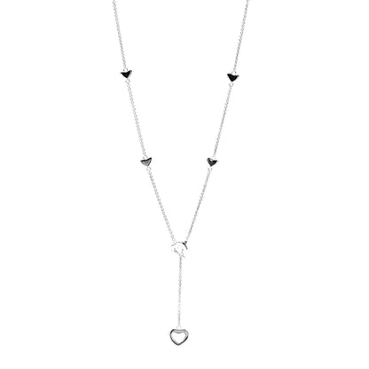 Tiffany Sterling Silver Heart Lariat Necklace 1 of 3