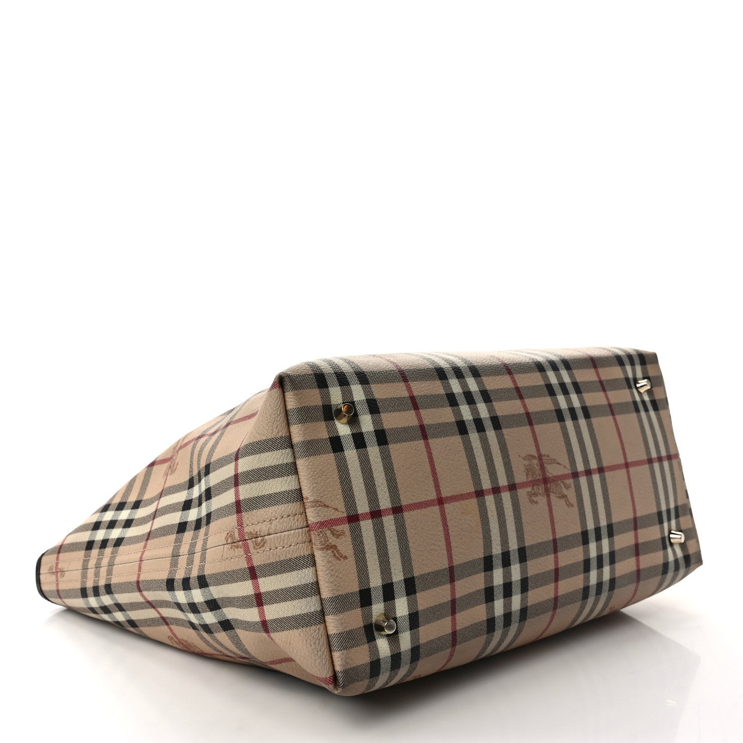 Burberry Haymarket Check Large Nick Tote Chocolate 4 of 11