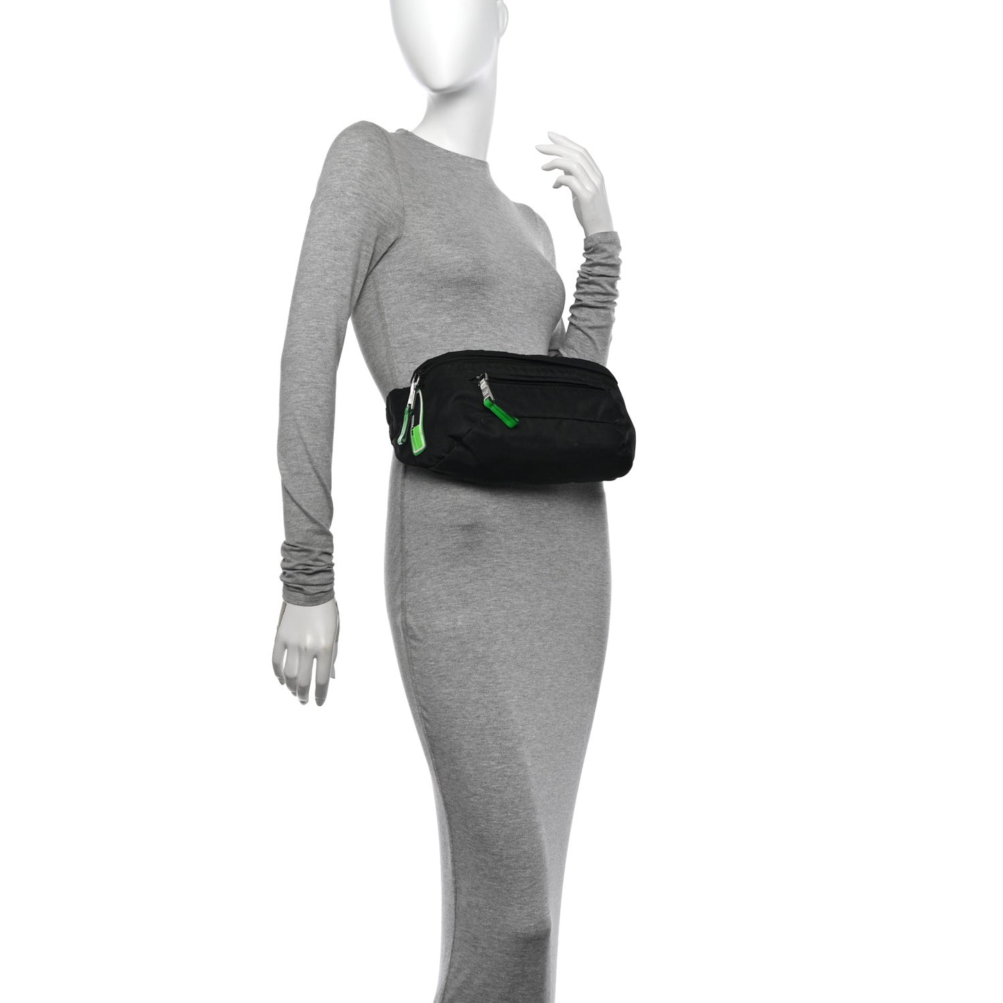 Tessuto Nylon Belt Bag Black Verde