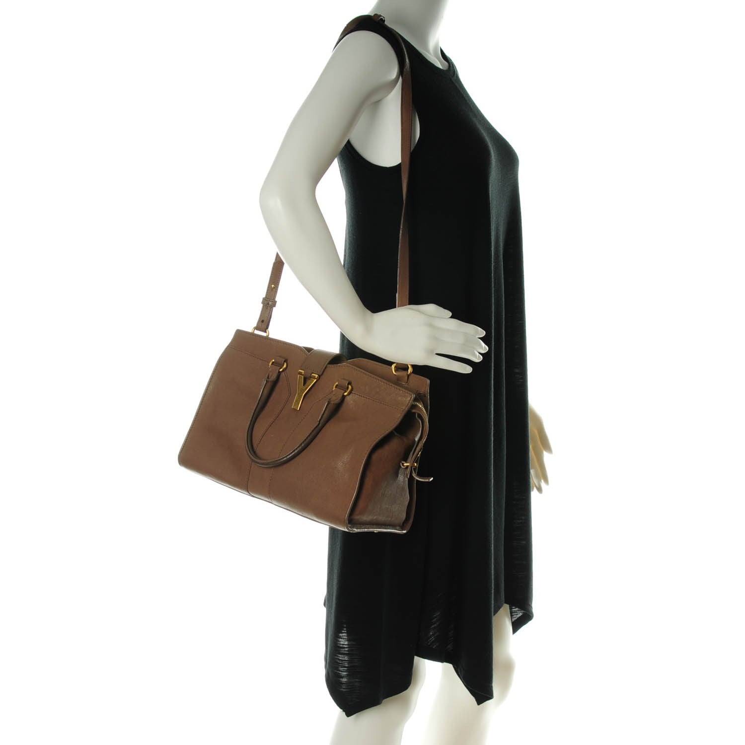 Saint Laurent Sheepskin Small Cabas ChYc Taupe 2 of 10