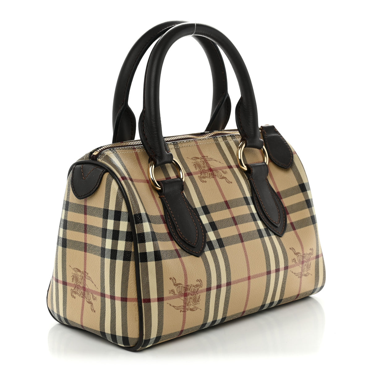 Burberry Haymarket Check Small Chester Bowling Bag Chocolate 4 of 29