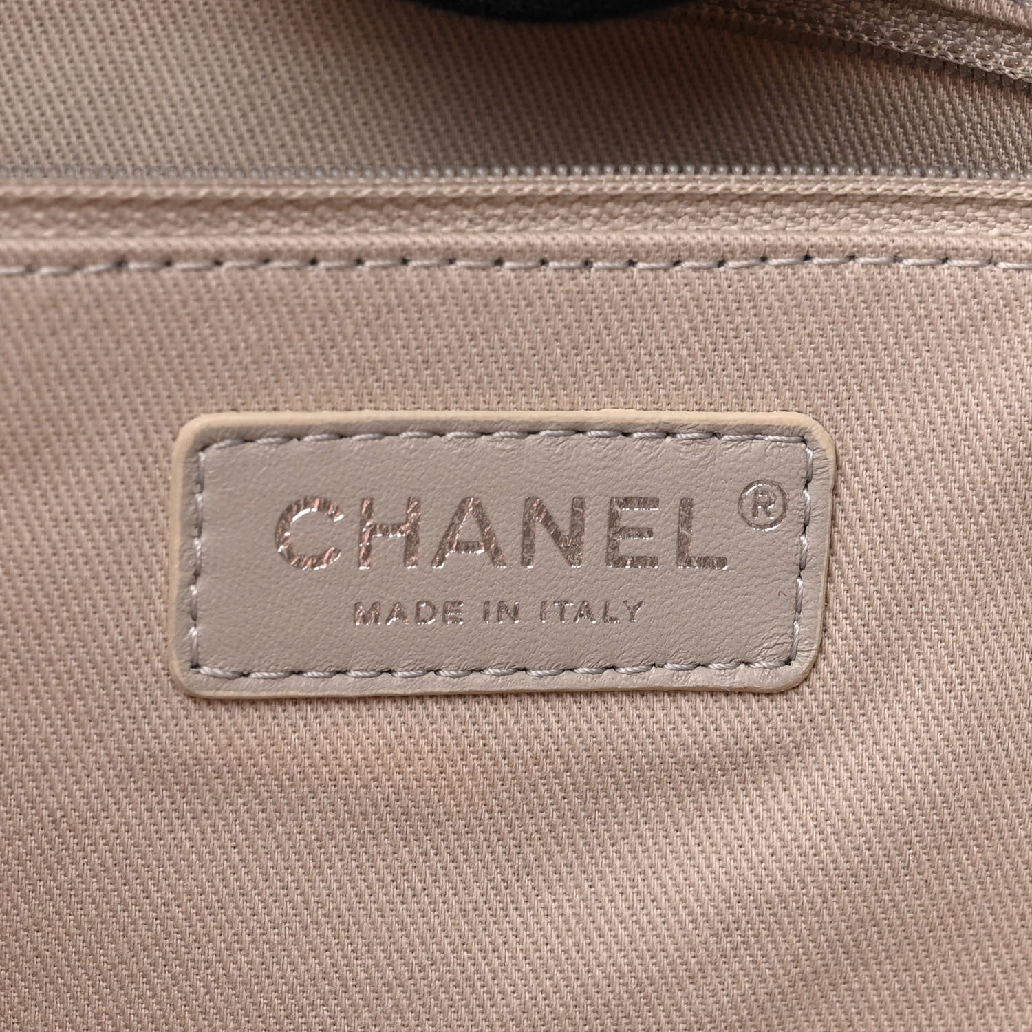 Chanel Canvas Striped Extra Large Deauville Tote Black Grey 6 of 10