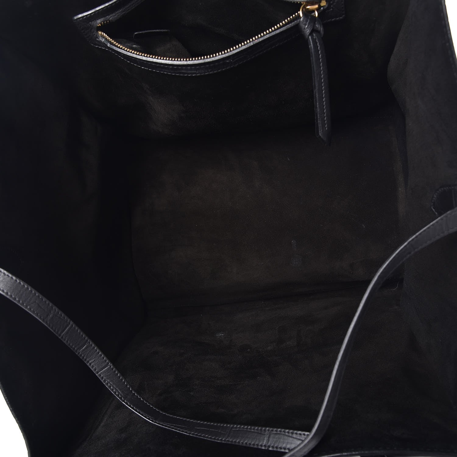 Celine Crocodile Embossed Calfskin Large Phantom Luggage Black 5 of 17