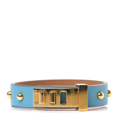 Hermes Swift Mini Dog Clous Ronds Bracelet T2 Bleu Du Nord 1 of 6