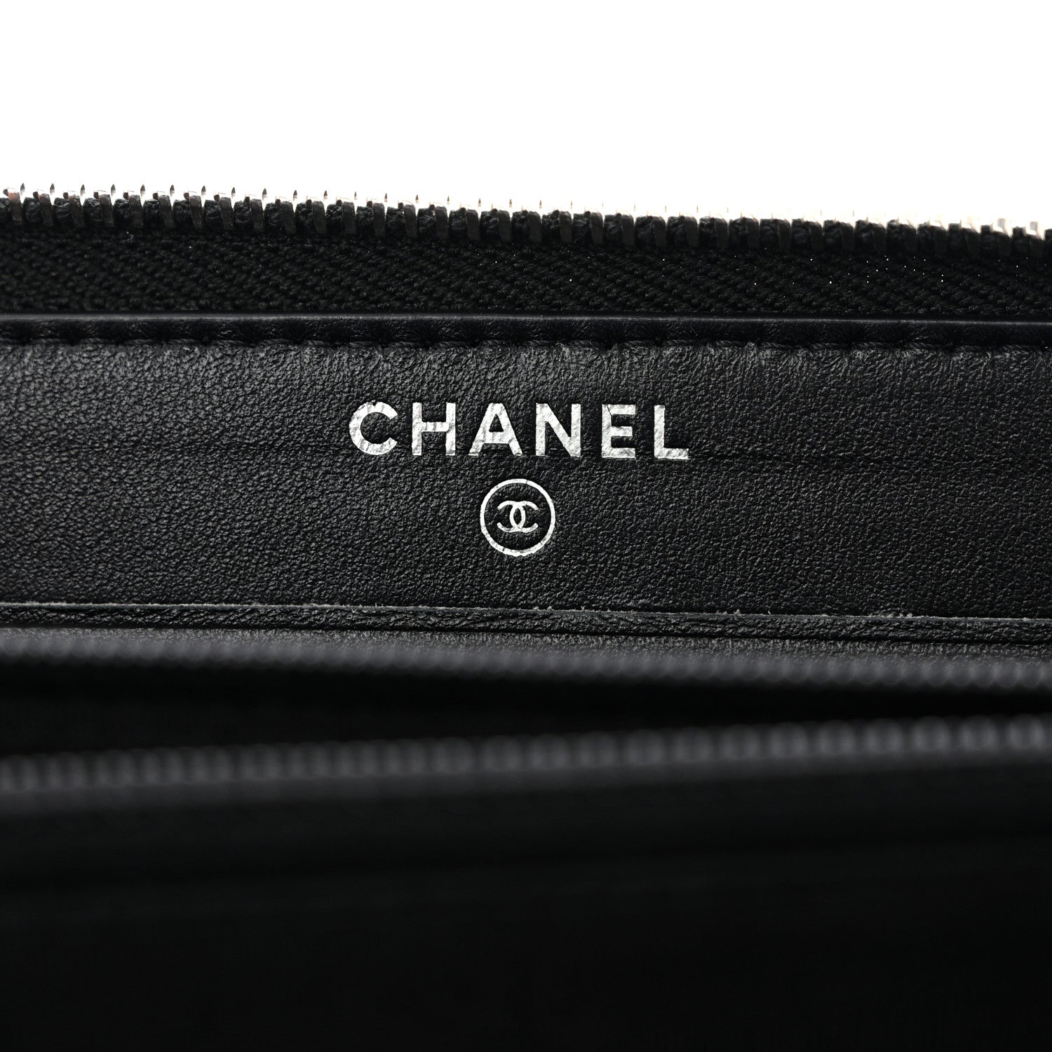 Chanel Lambskin Quilted Small Gusset Zip Around Wallet Black Pink Light Blue 6 of 9